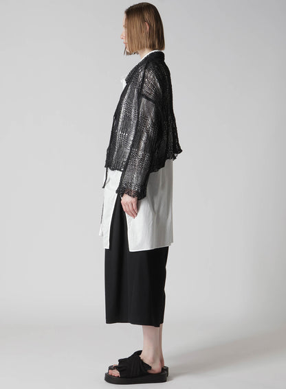 PLAID LOOSE-KNIT LONG SLEEVE PULLOVER