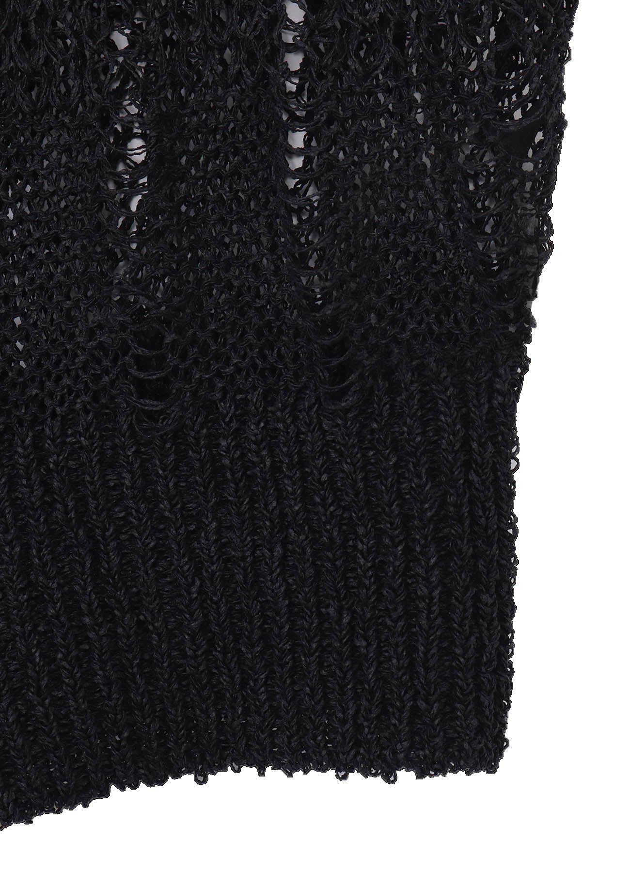 PLAID LOOSE-KNIT ASYMMETRIC DRAPE PULLOVER