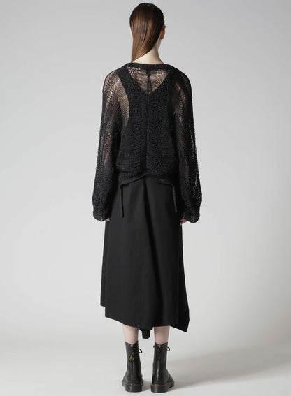 PLAID LOOSE-KNIT BOLERO