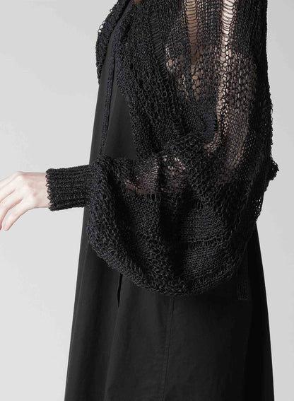 PLAID LOOSE-KNIT BOLERO