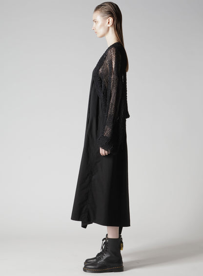 PLAID LOOSE-KNIT BOLERO