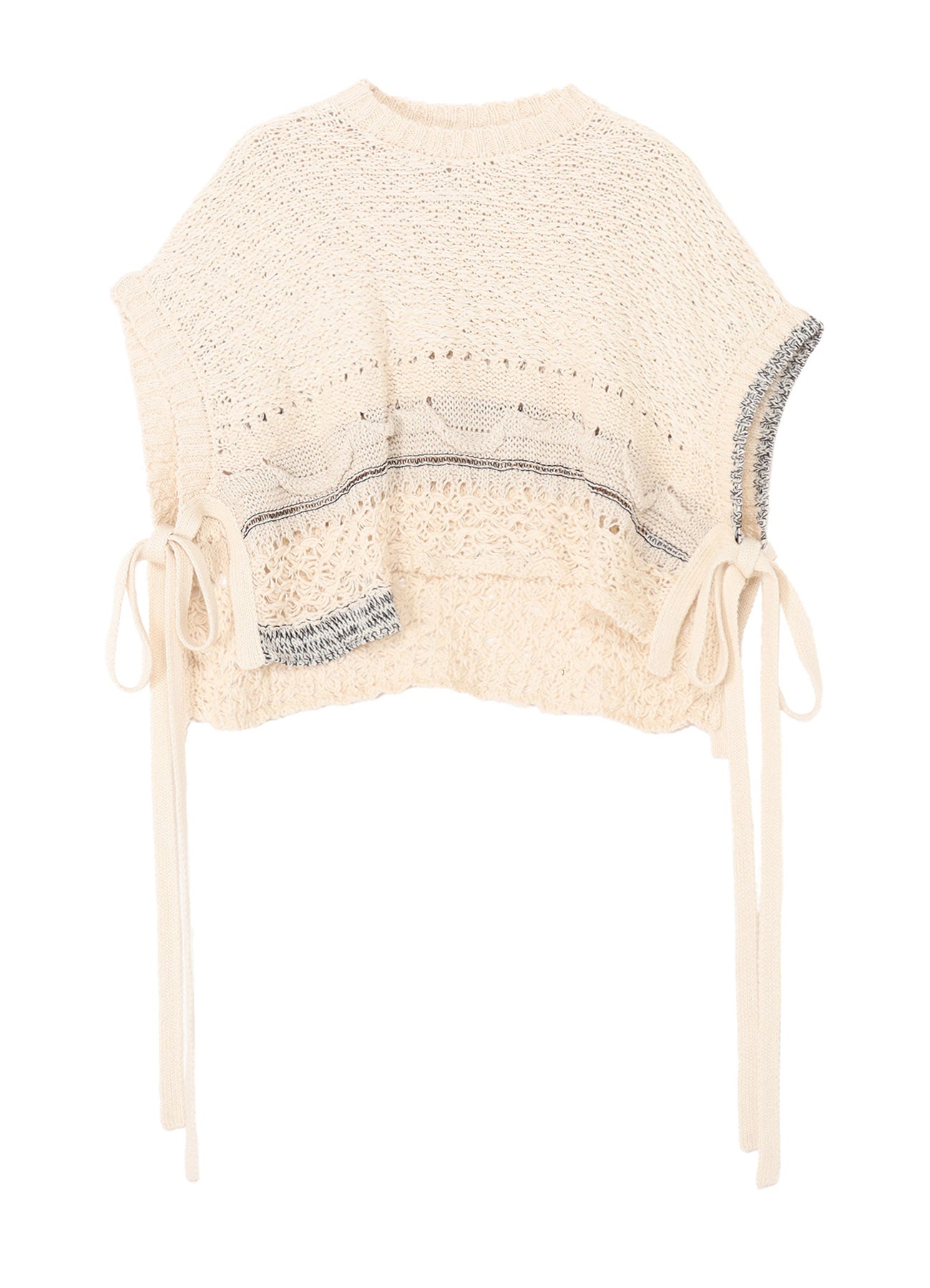 MIXED-MATERIAL ASYMMETRIC VEST