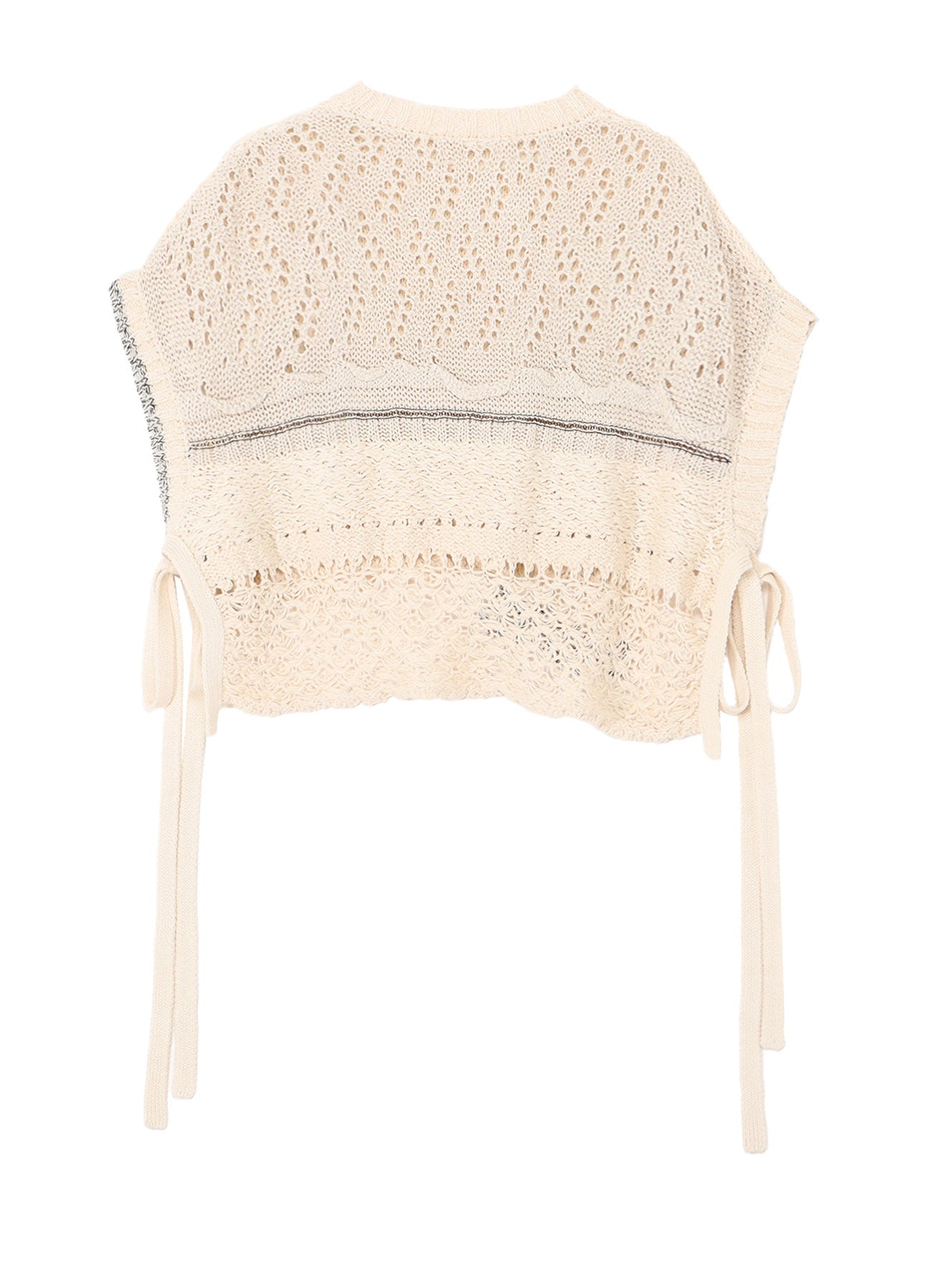 MIXED-MATERIAL ASYMMETRIC VEST