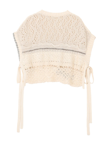 MIXED-MATERIAL ASYMMETRIC VEST