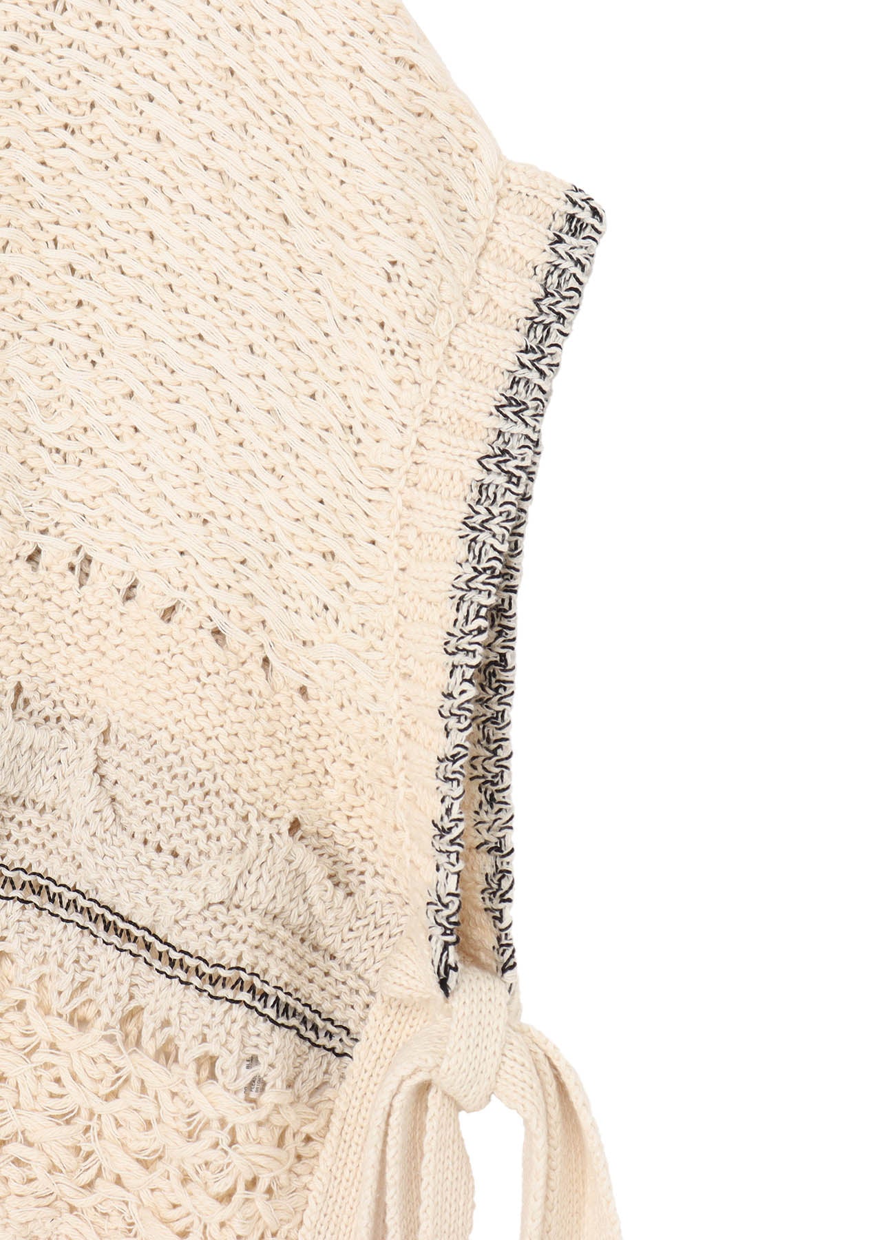 MIXED-MATERIAL ASYMMETRIC VEST