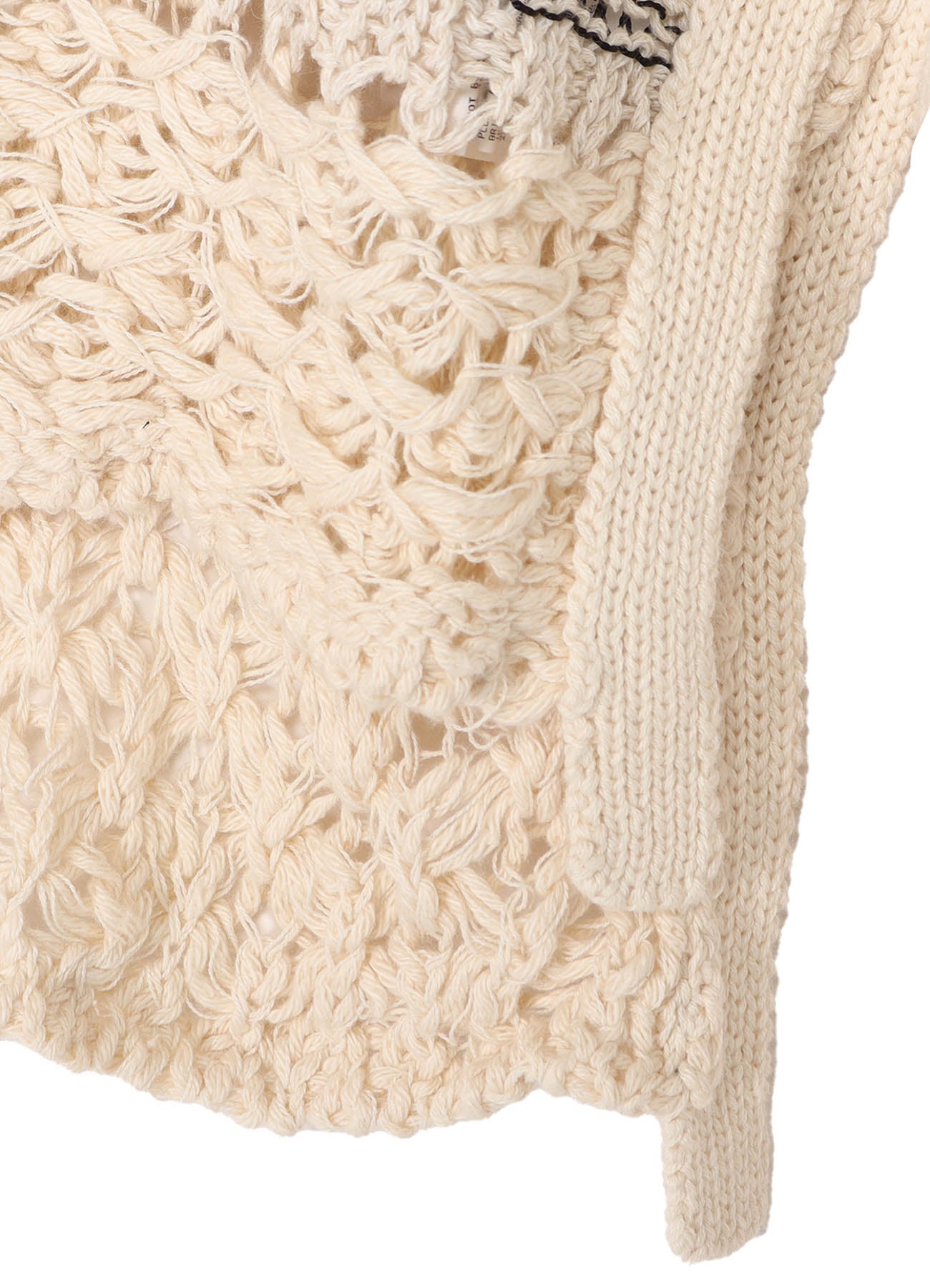 MIXED-MATERIAL ASYMMETRIC VEST