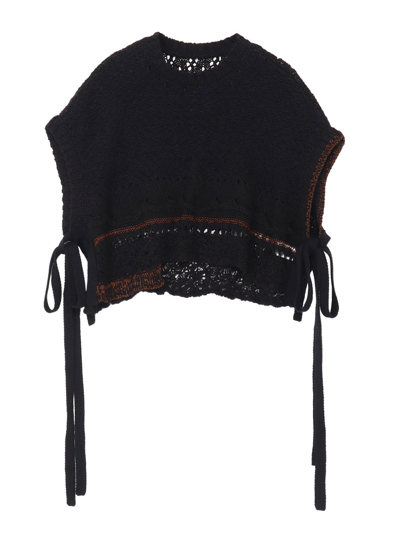 MIXED-MATERIAL ASYMMETRIC VEST