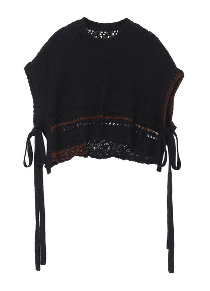 MIXED-MATERIAL ASYMMETRIC VEST