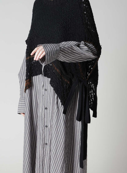 MIXED-MATERIAL ASYMMETRIC VEST