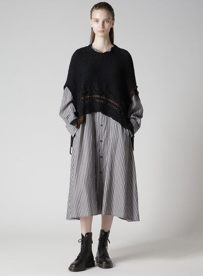 MIXED-MATERIAL ASYMMETRIC VEST