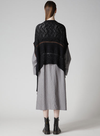 MIXED-MATERIAL ASYMMETRIC VEST