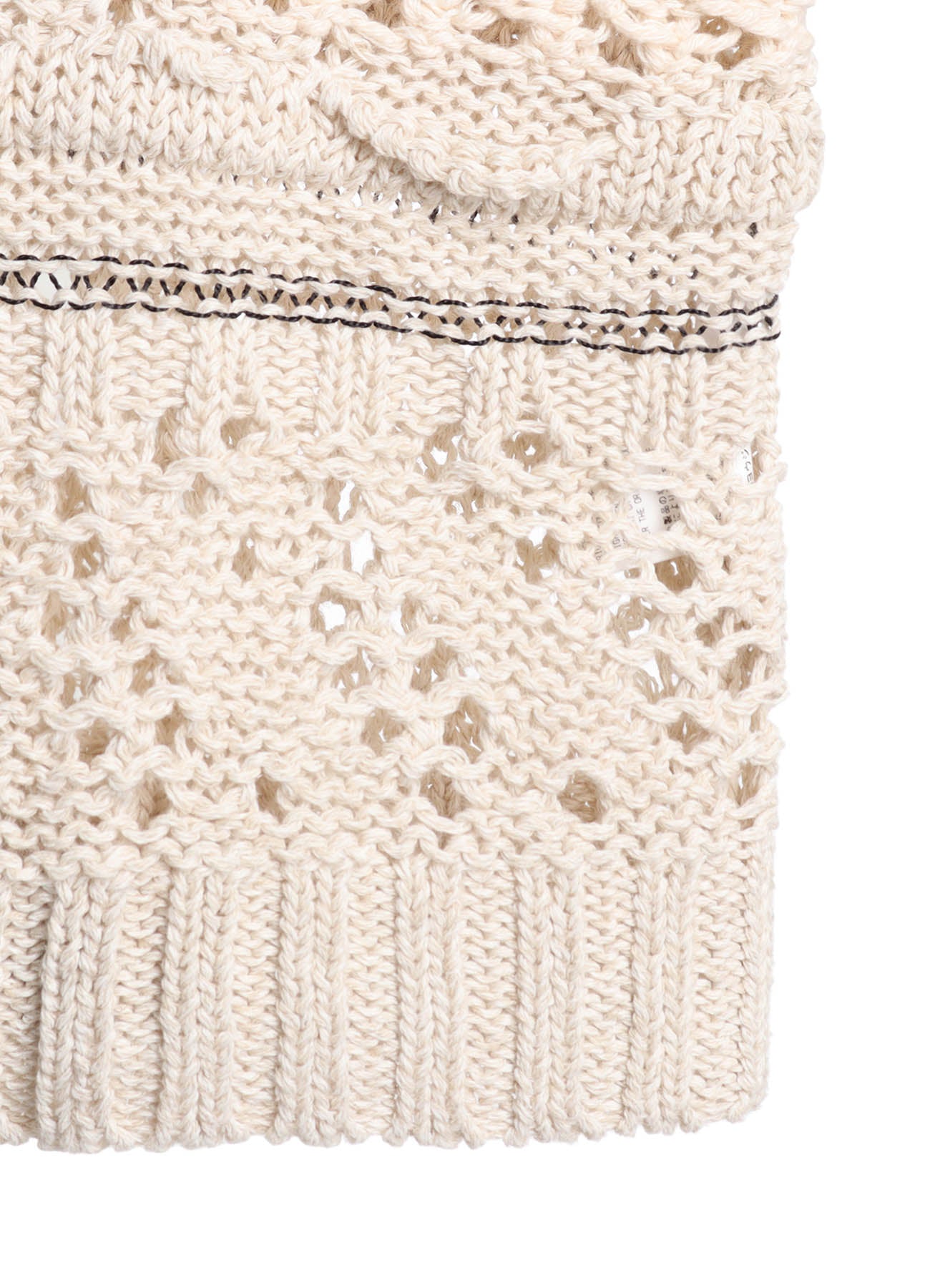 MIXED-MATERIAL CROPPED CARDIGAN