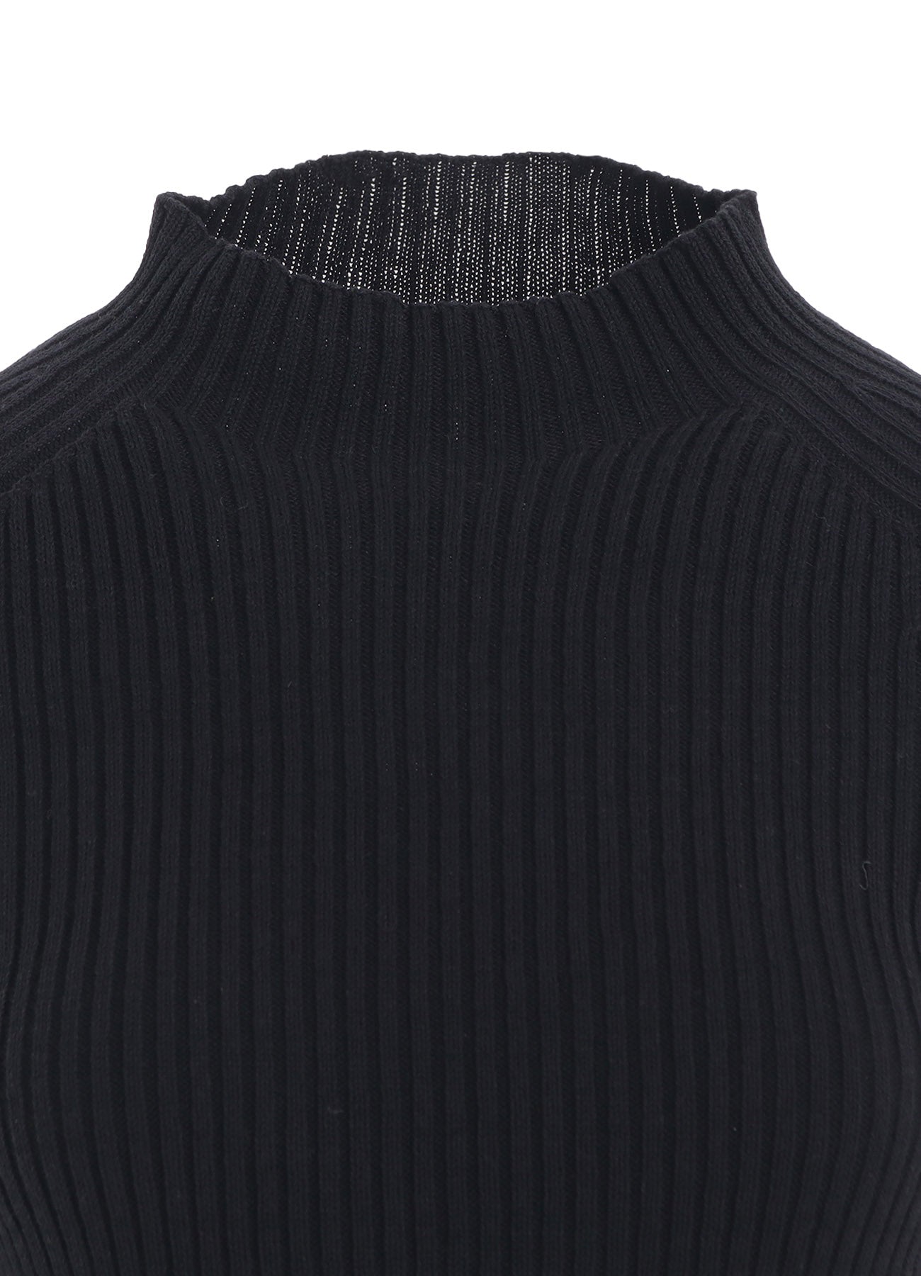 RIB EYELET HALF-SLEEVE KNIT