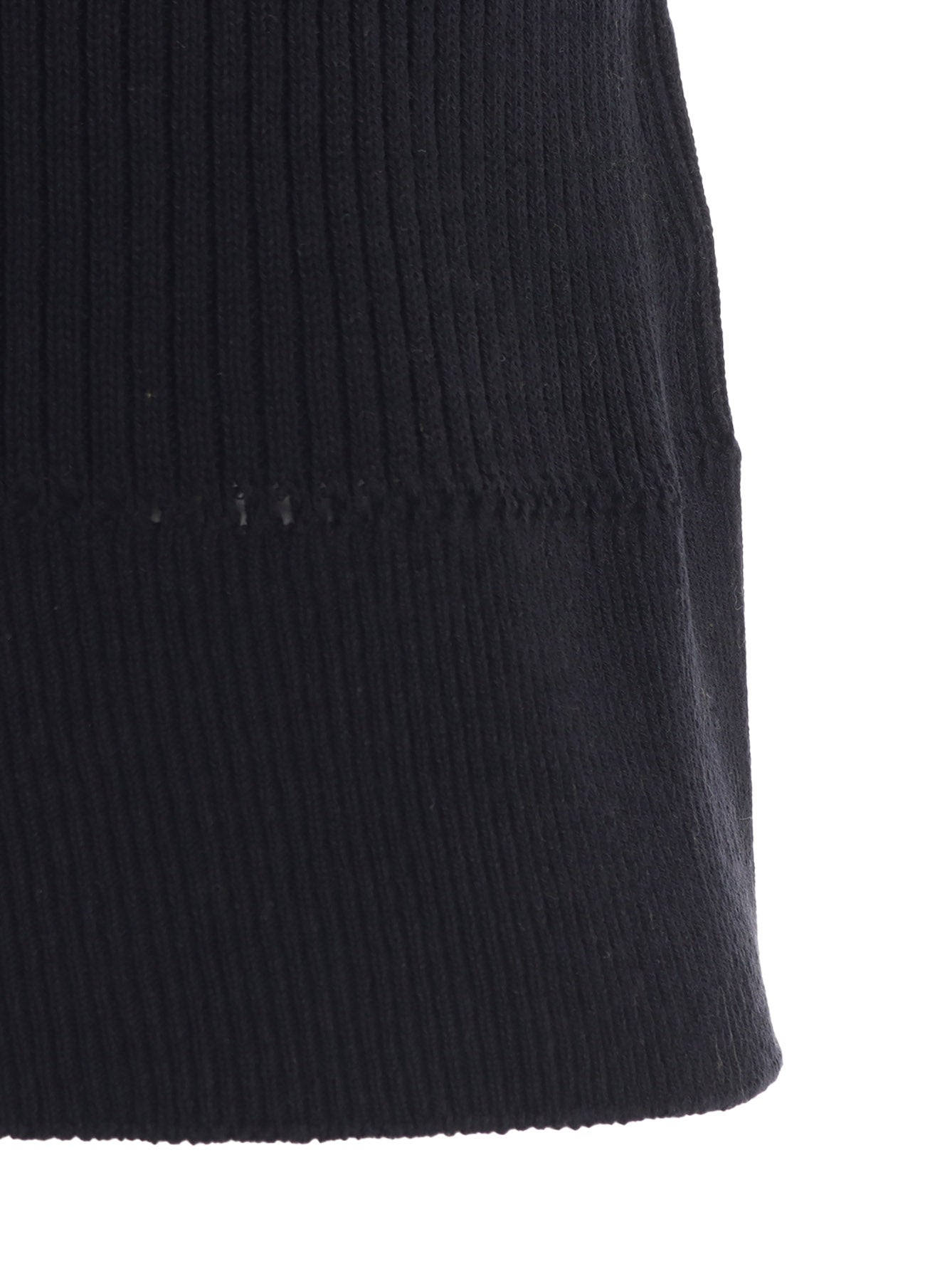 RIB EYELET HALF-SLEEVE KNIT