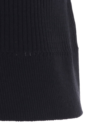 RIB EYELET HALF-SLEEVE KNIT
