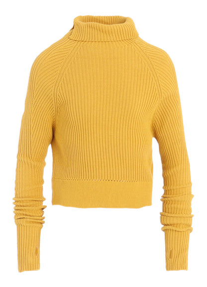 RIB EYELET LONG-SLEEVE KNIT