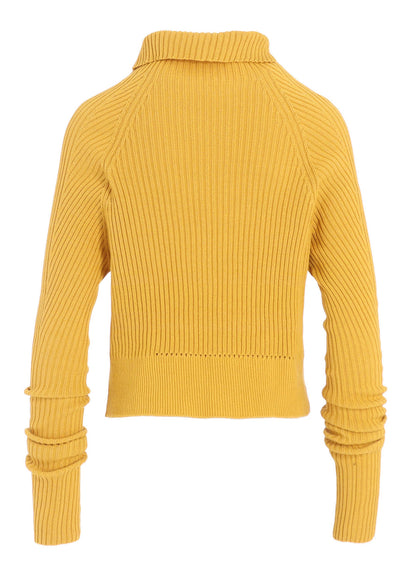 RIB EYELET LONG-SLEEVE KNIT