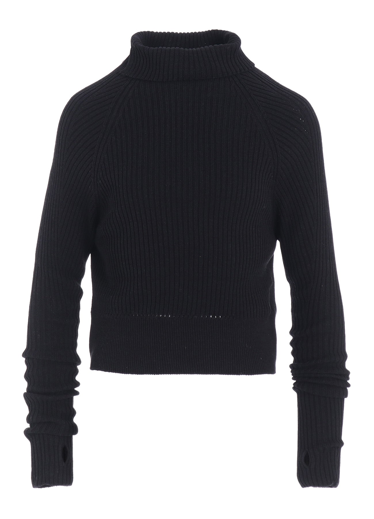 RIB EYELET LONG-SLEEVE KNIT