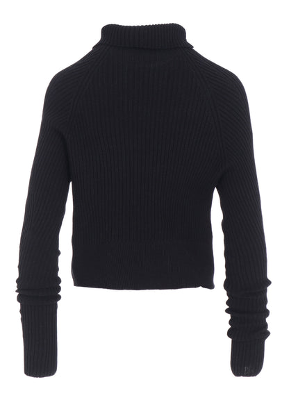 RIB EYELET LONG-SLEEVE KNIT