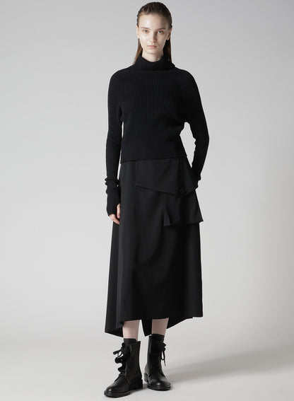 RIB EYELET LONG-SLEEVE KNIT