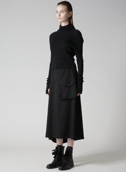 RIB EYELET LONG-SLEEVE KNIT