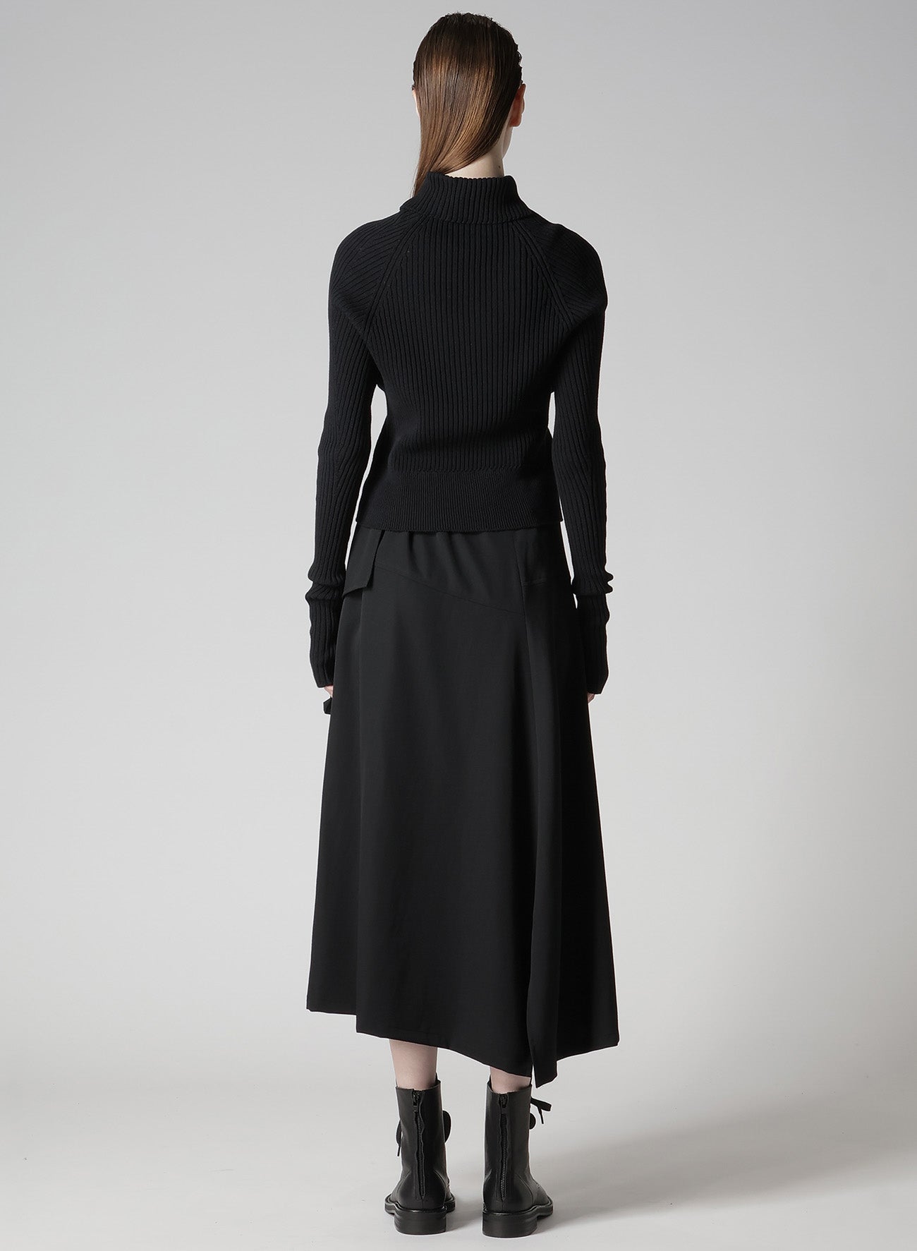 RIB EYELET LONG-SLEEVE KNIT