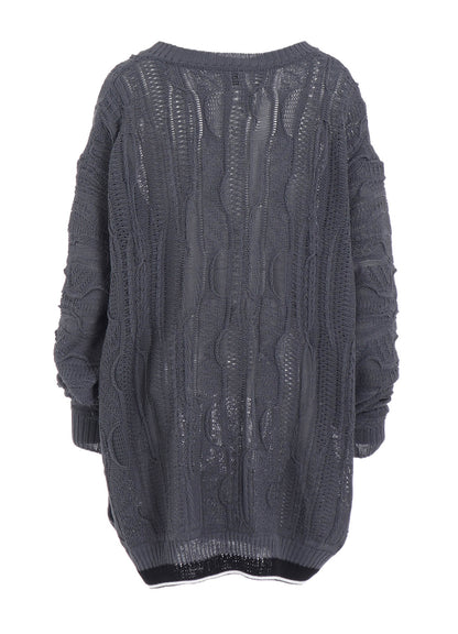 3D CABLE KNIT BIG PULLOVER