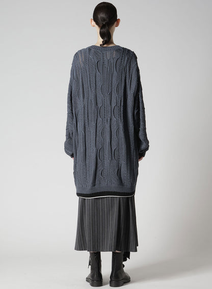 3D CABLE KNIT BIG PULLOVER