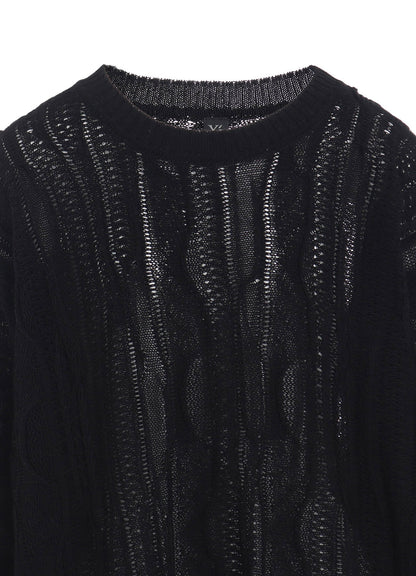 3D CABLE KNIT BIG PULLOVER