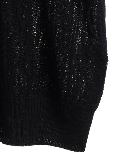 3D CABLE KNIT BIG PULLOVER