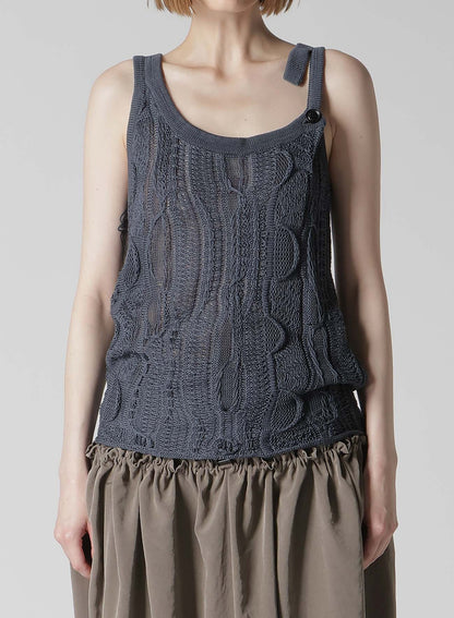 3D CABLE KNIT TANKTOP