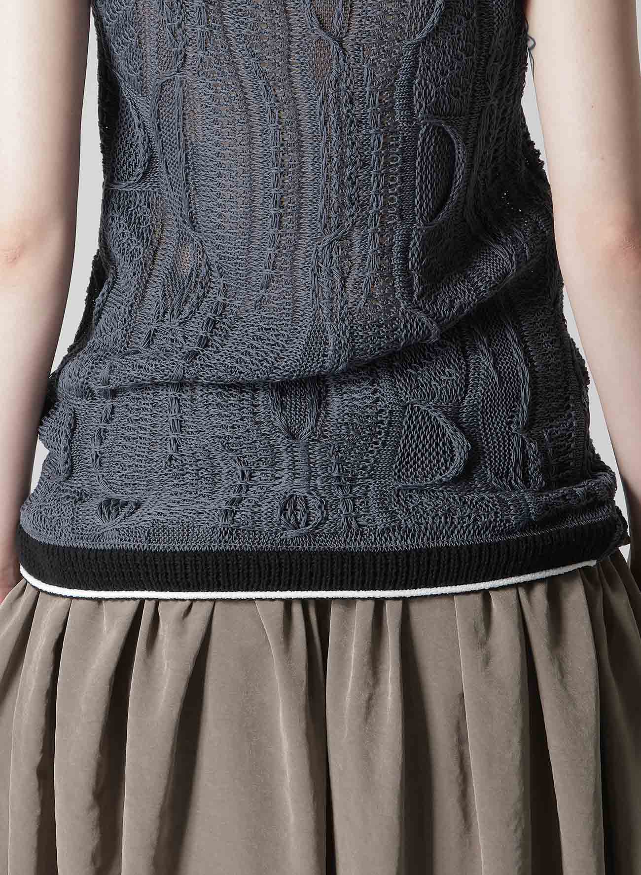 3D CABLE KNIT TANKTOP