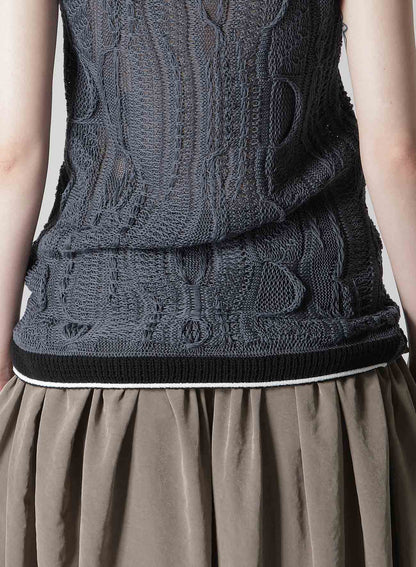 3D CABLE KNIT TANKTOP