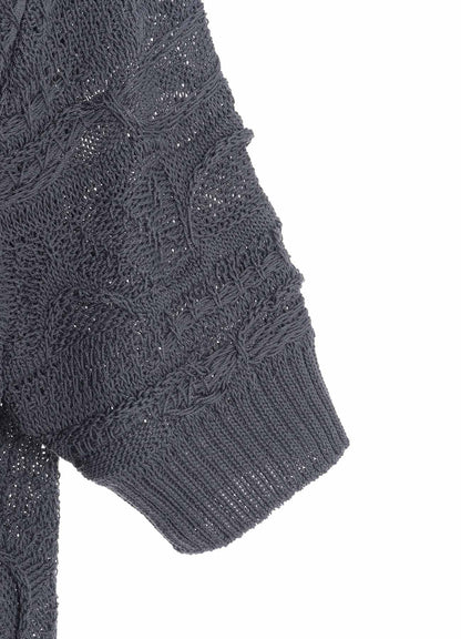 3D CABLE KNIT CARDIGAN