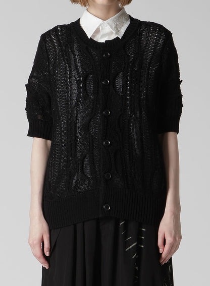 3D CABLE KNIT CARDIGAN