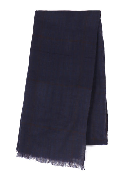 WOOL/SILK PLAID SCARF