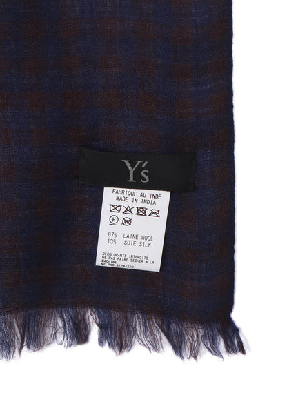 WOOL/SILK PLAID SCARF