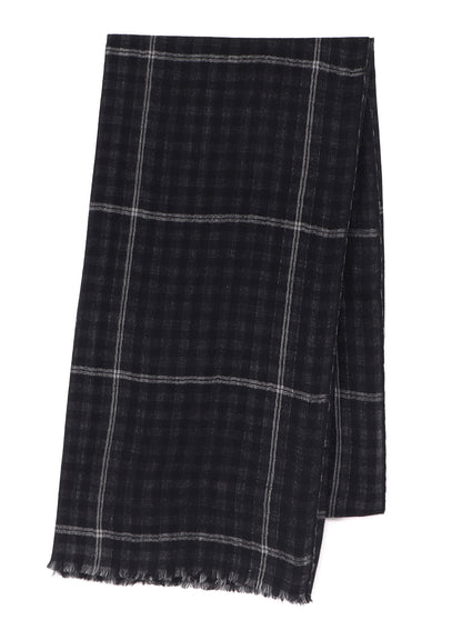 WOOL/SILK PLAID SCARF