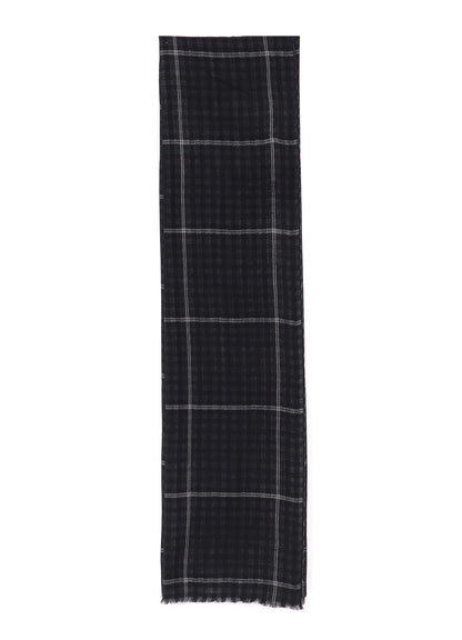 WOOL/SILK PLAID SCARF