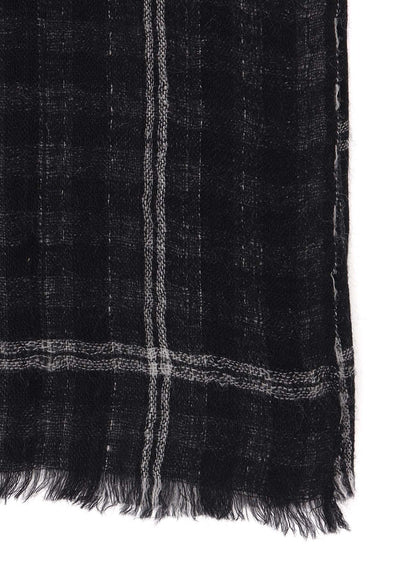 WOOL/SILK PLAID SCARF