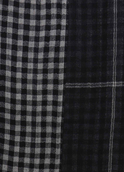 WOOL/SILK PLAID SCARF