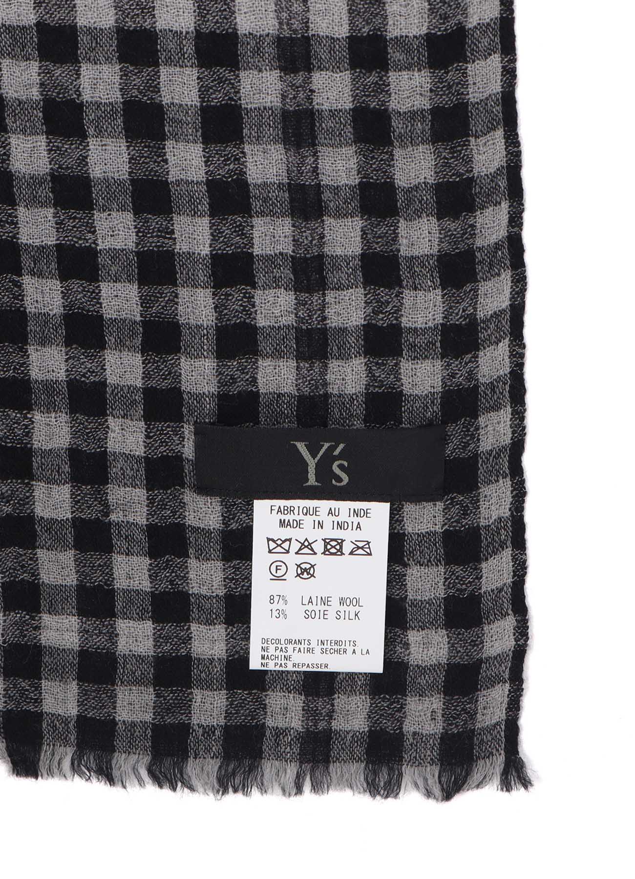 WOOL/SILK PLAID SCARF