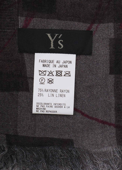 RAYON/LINEN NEWSPAPER PRINT SCARF