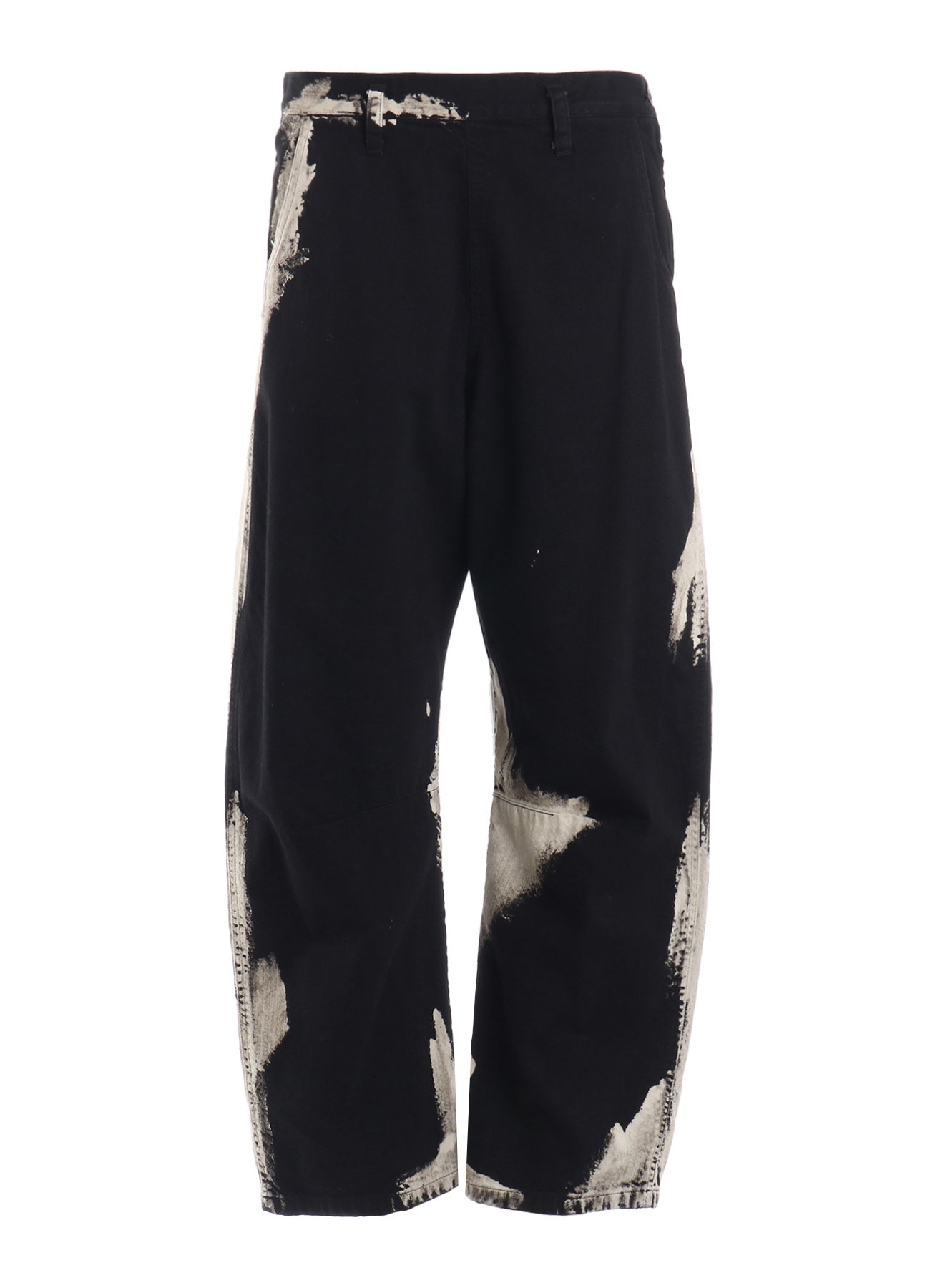 8OZ DENIM BRUSH BLEACH WIDE PANTS