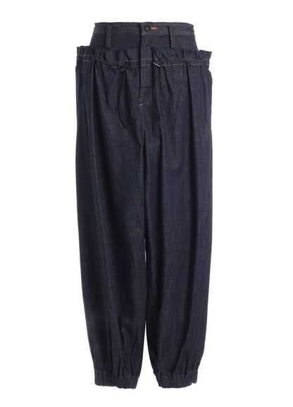 6OZ DENIM DOUBLE ELASTIC WAIST PANTS