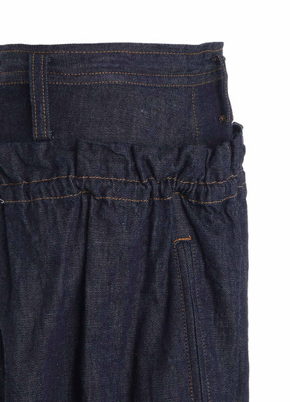 6OZ DENIM DOUBLE ELASTIC WAIST PANTS