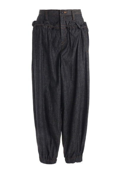 6OZ DENIM DOUBLE ELASTIC WAIST PANTS