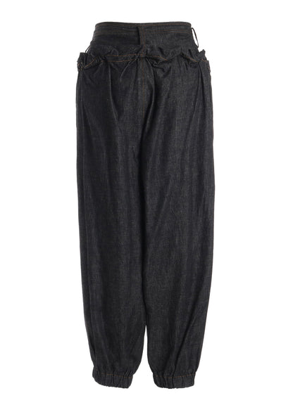 6OZ DENIM DOUBLE ELASTIC WAIST PANTS