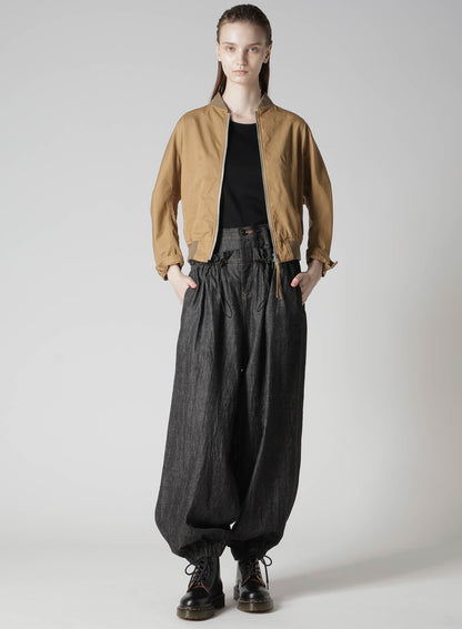 6OZ DENIM DOUBLE ELASTIC WAIST PANTS