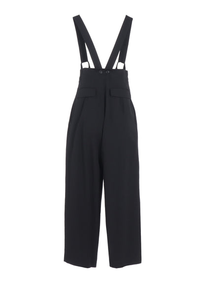 WOOL GABARDINE SUSPENDER PANTS